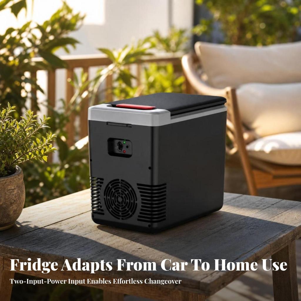 Double Power Portable Chiller and Warmer | Compact 10 L Capacity, Car Fridge, Refrigerator, for