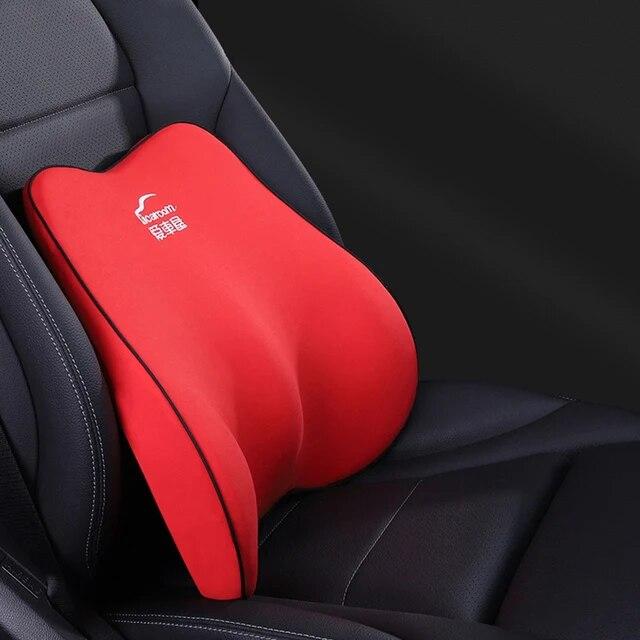 Car Seat Headrest Pillow Neck Lumbar Support Pillow For Car Travel Pillow Soft Seat Back Support Waist Pillow Car