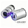Mini 60X Microscope LED Jewelry Loupe UV Currency Detector Portable Magnifier Magnifying Eye Lens Magnifying Glass Loupe for Gem