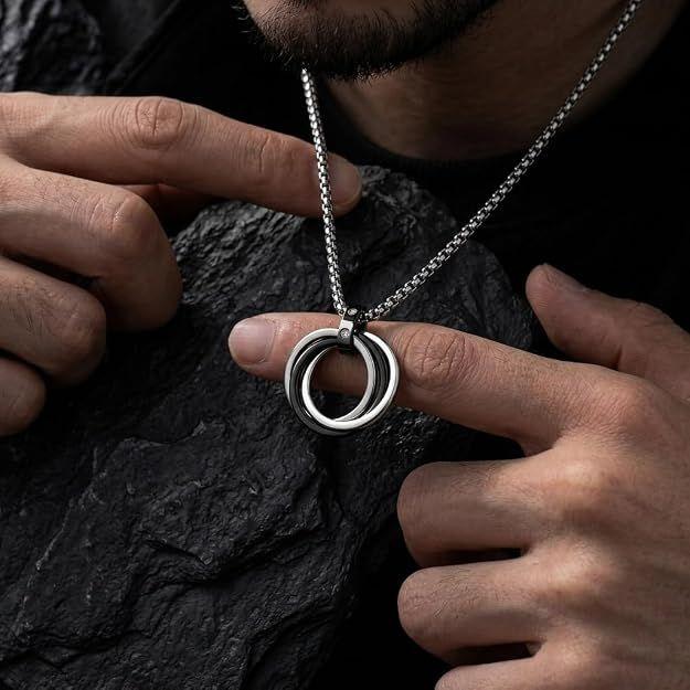 Anti Tarnish Stainless Steel Locket Neck Chain for Men | Stylish Pendant Necklace | Jewellery Accessories for Boys | Minimal Jewelry |