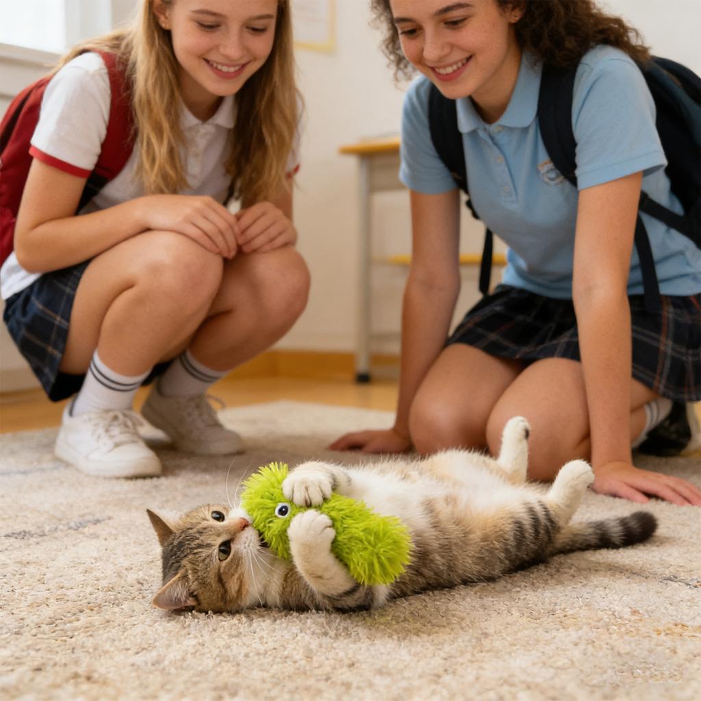 Plush Cats  Toy - Interactive Crinkle Paper & Catnip Toy For Indoor Cats Self-Play &  Chewing