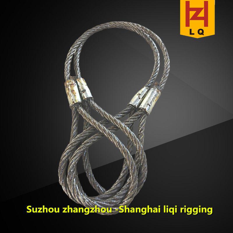 Customizable Steel Wire Rope Slings: Crimped, Oiled, Bright Surface, Sizes 8-120mm