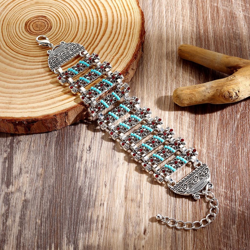 Brățară retro cu diamante în stil etnic boem, bijuterii exagerate versatile pentru femei