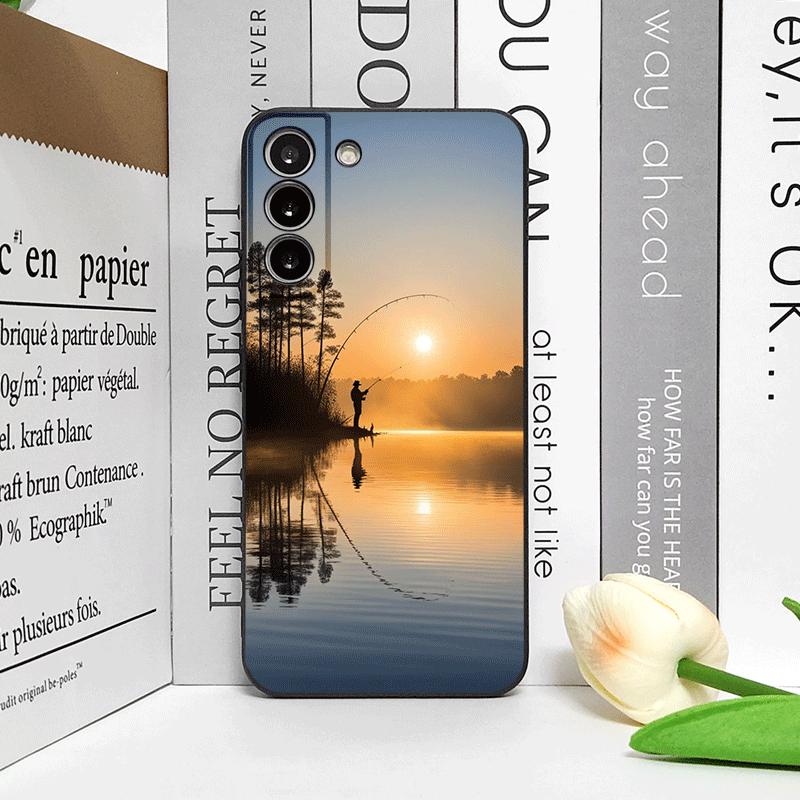 Angelrute bei Sonnenuntergang Motiv Handyhülle für Honor Huawei 200 Lite 100 400 PRO 80 90 X9 Magic 7 6 Lite 5 Pro Weiche Hülle
