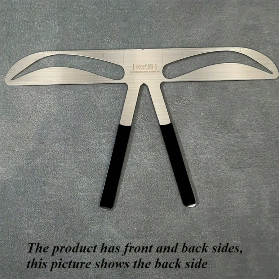 1pc Stainless Steel Eyebrow Shaping Tool - Flexible, Reusable Template For Perfect Brow Shape, Suitable For Beginners And Tattoo Artists