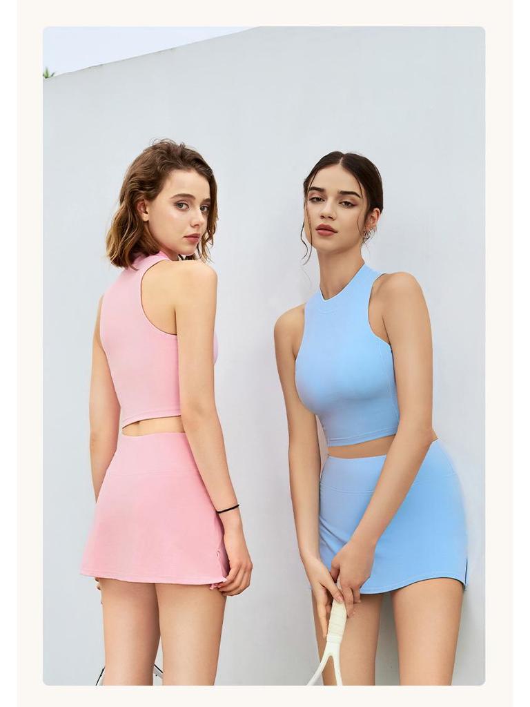 European-American Summer Quick-Dry Sports Yoga Bra - Nude Sleeveless Vest