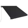 Handmatige Intrekbare Luifel met LED-verlichting 350 x 250 cm Antracietgrijs