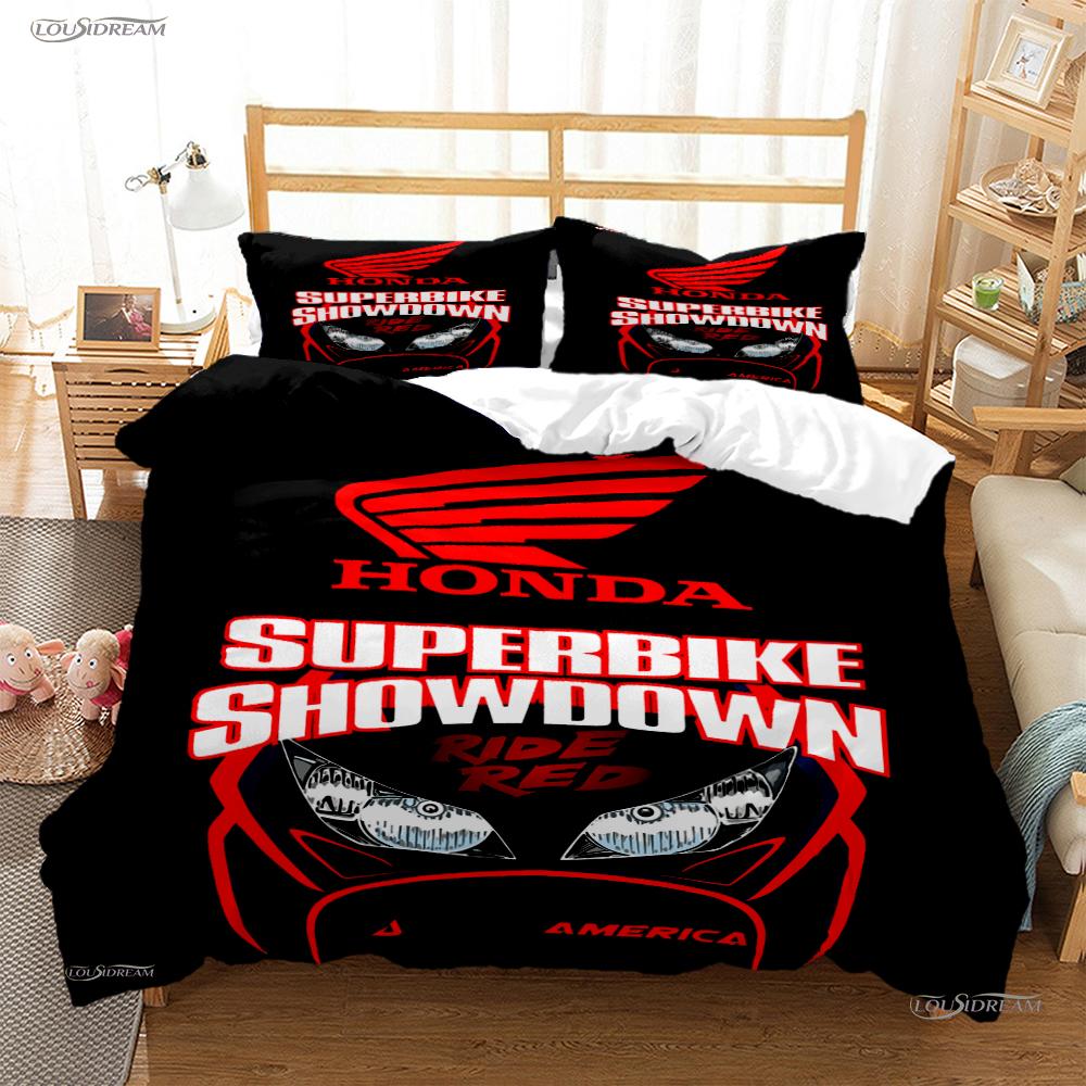 Modern Fashion Moto Enthusist Trend Duvet Cover Luxury Casal Bedding Set Soft Quilt Cover And Pillowcas Single/Double/Queen/King