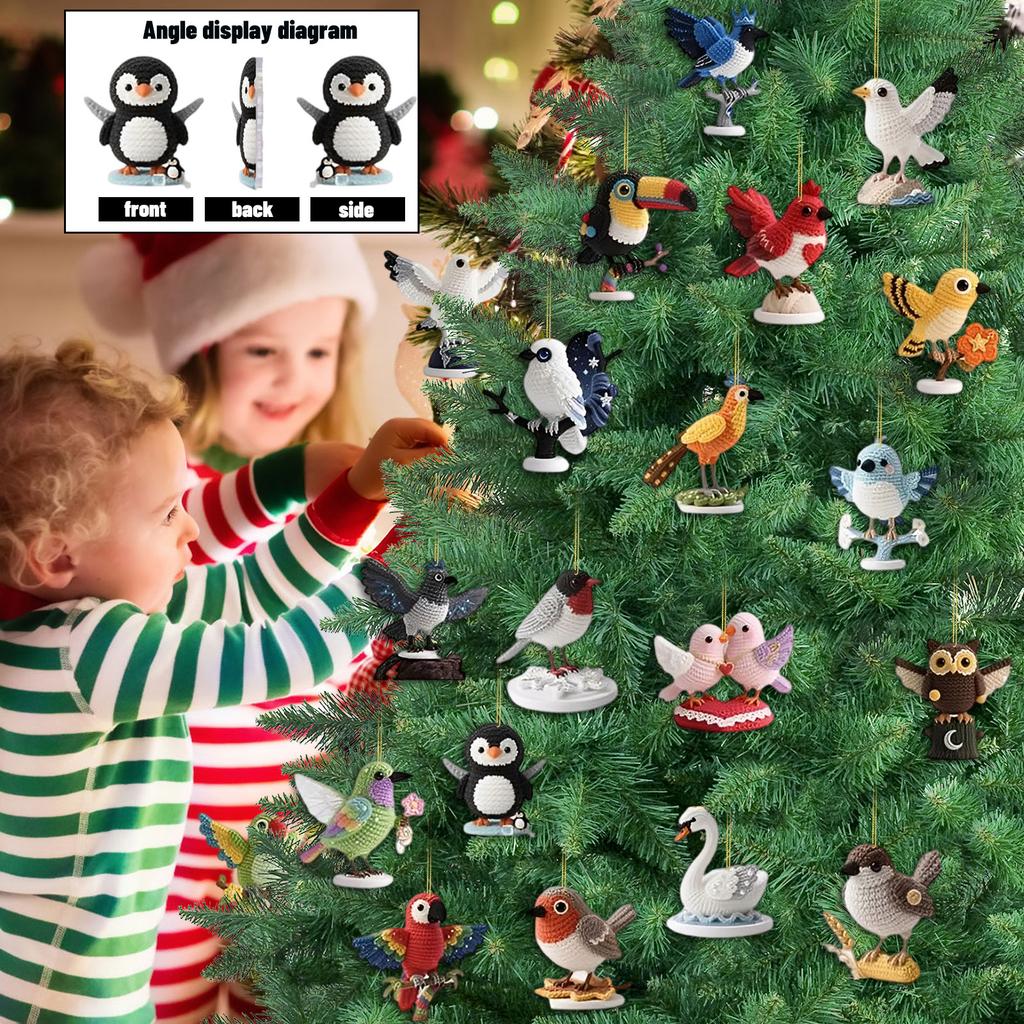 Emotional Bird Mystery Box 2D Flat Acrylic Ornament Christmas Tree Ornament Suitable For Christmas Decoration