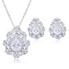 Schmuck Frauen Halskette Ohrringe Set Luxus Qualität Luxe Zubehör Feine Zirkonia Champagner Mode Jewelri Cubic Hohe Großhandel