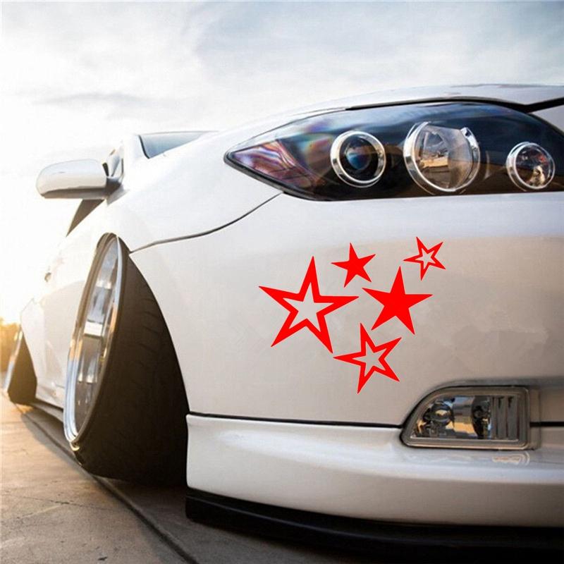 18x15cm Five Different Star Types Car Sticker Waterproof Car Decal Vinyl Stickers Car Styling Accessories Pegatinas Para Coche