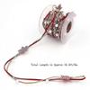 2 Rolls 3 Stands Design Red Artificial Bead Ribbon Stain Ribbon And String For Christmas Tree Decoration Diy Wedding Decoration*1