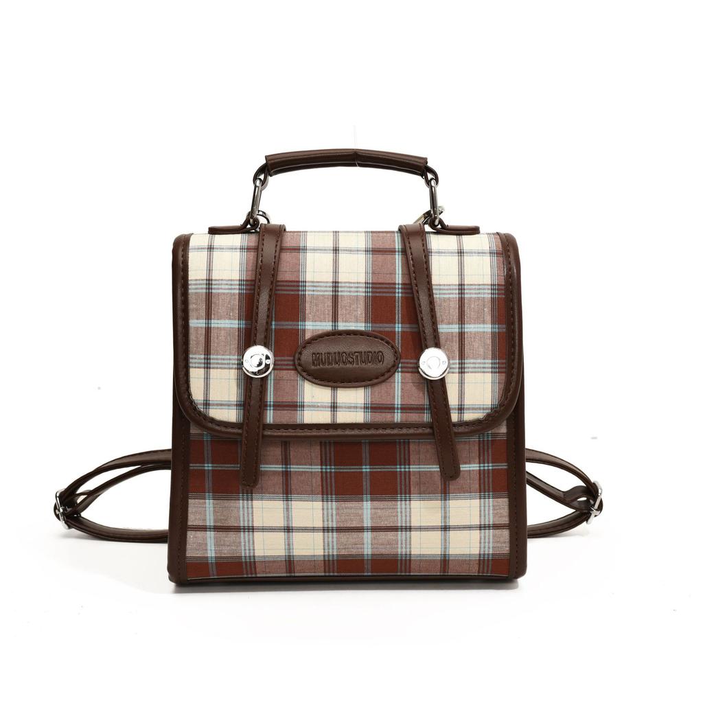 Bag Women'S Vintage College Style Shoulder Bag Large Capacity Student Class Small Square Bag