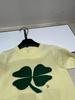 Superior Jacquard Clover Knit Round Neck Short Sleeve Casual Versatile Top for Summer 2026