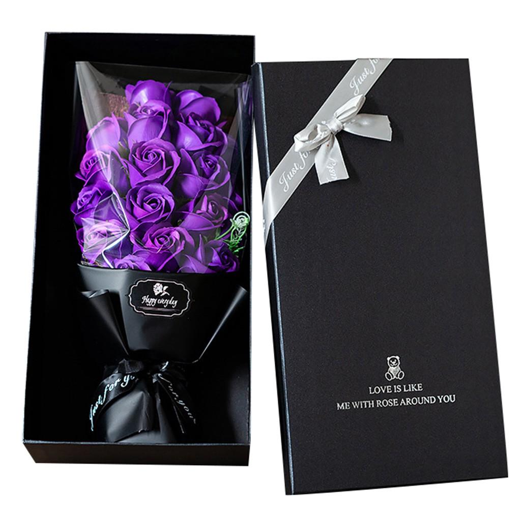 Valentine's Day DIY Soap Flower Gift Rose Box Bouquet Wedding Home Festival Gift