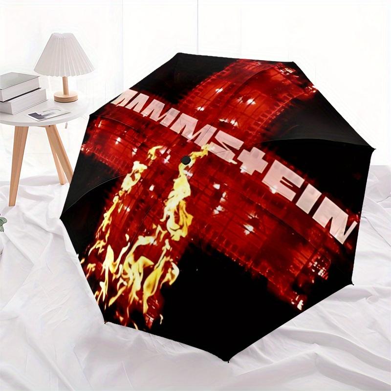 1 Stück RAMMSTEIN Automatischer Regenschirm 8-Speichen-Design Kompaktes Getriebe für Outdoor-Reisen, Perfektes Geschenk für Freunde yy250821088