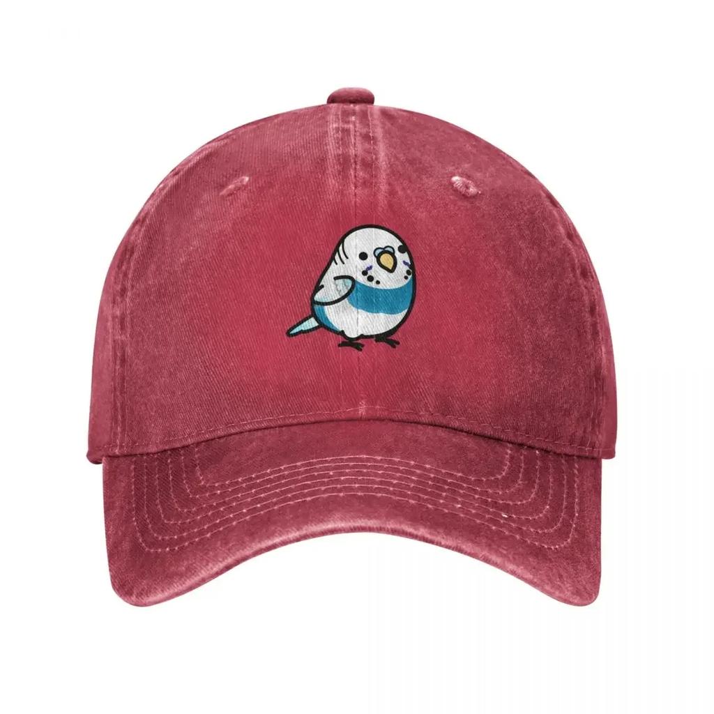 CUSTOM Mr Blue the Chubby Budgie Baseball Cap Foam Party Hat Thermal Visor Men's Luxury Women's