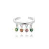AIDE 1PC Black Rutilated Quartz Flat Head Threaded Puncture 925 Silver Earring For Women Gleaming Rainbow Zircon Studs