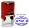 APPROVED Shiny Self Inking Oval Rubber Stamp Office Stationary 30mm x 45mm