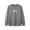 TRIES Men's Chinese Ink Floral Print Round Neck Sweatshirt