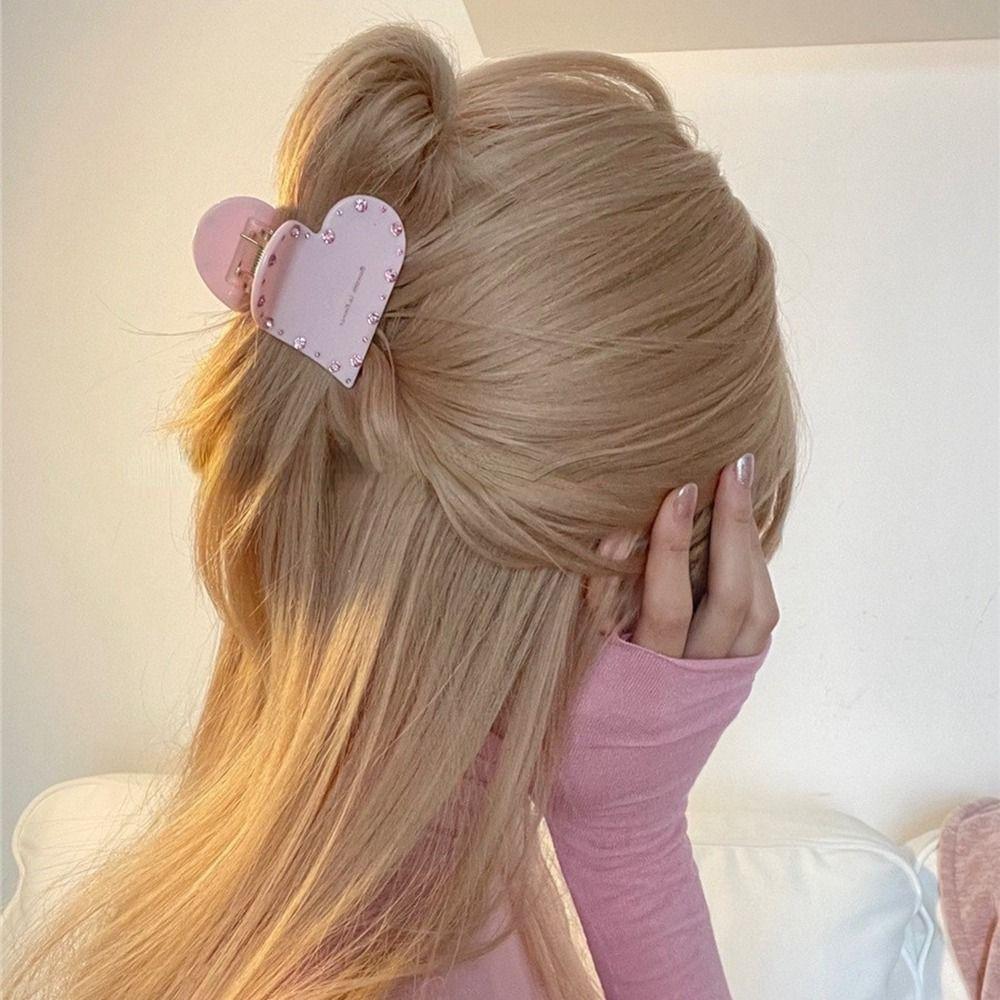 Geometry Shape Love Hair Claw Korean Style Grab Clip Hair Clip Female Hair Accessories
