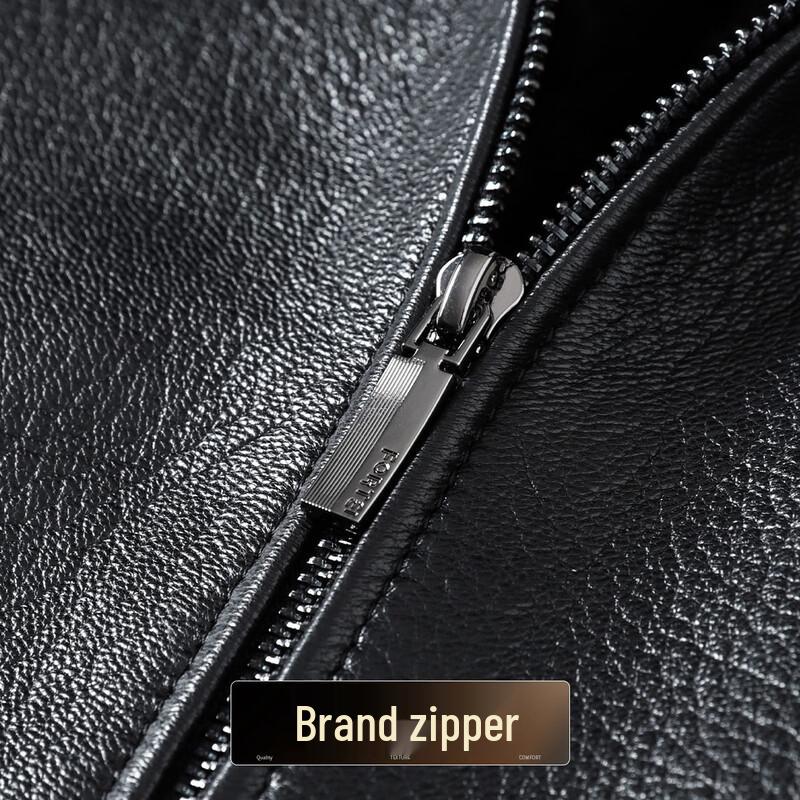 Futing Men's Genuine Goat Leather Fur-Lined Jacket