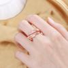 S925 Silver Boys Jewelry Creative Niche Irregular Lightning Open Ring Women's Micro Inlaid Personalized Hand Jewelry