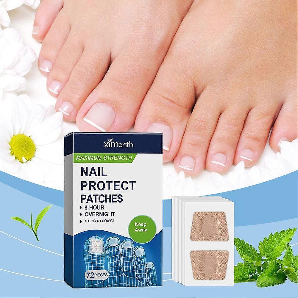 Nail Treatment Patches 72pcs for Fungus Cracked Growth Non Woven Fabric