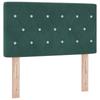 Ottoman Bed with Mattress Dark Green 80 X 200 Cm Velvet
