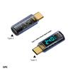 1 PCS Digital LED Display USB 4 Type-C Adapter PD 240W 40Gbps OTG Converter Full Function Smart Chip Power Meter Tester