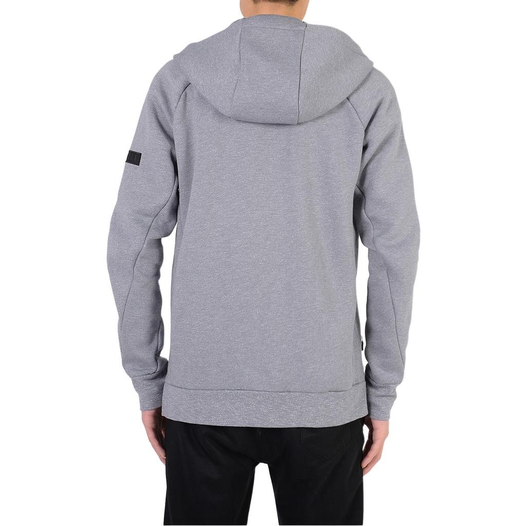 Nike Men's Jordan Solid Color Printing Logo Zipper Drawstring Hooded Jacket Gray 'Cool Grey Balck' 809473-065