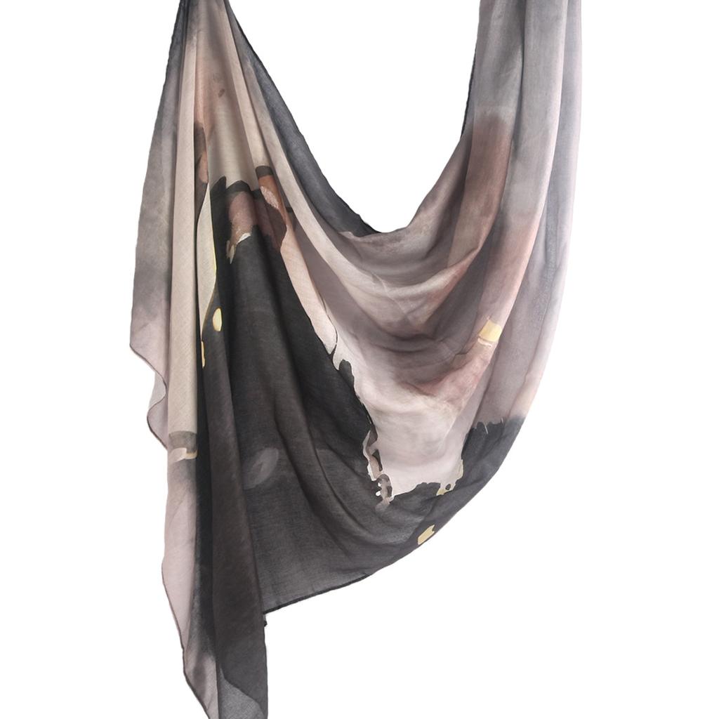 Aquarell Blume Viskose Hijab Schal Atmungsaktiv Weich Lang Mode Schals Kopftuch Paisley Muster Muslimische Hijabs Für Frauen