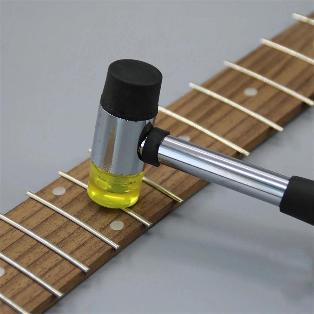 Rubber Guitar Luthiers Tool Double Headed Fret Hammer Guitar Wire Replacement Tool for Fretboard Instrument Accessries