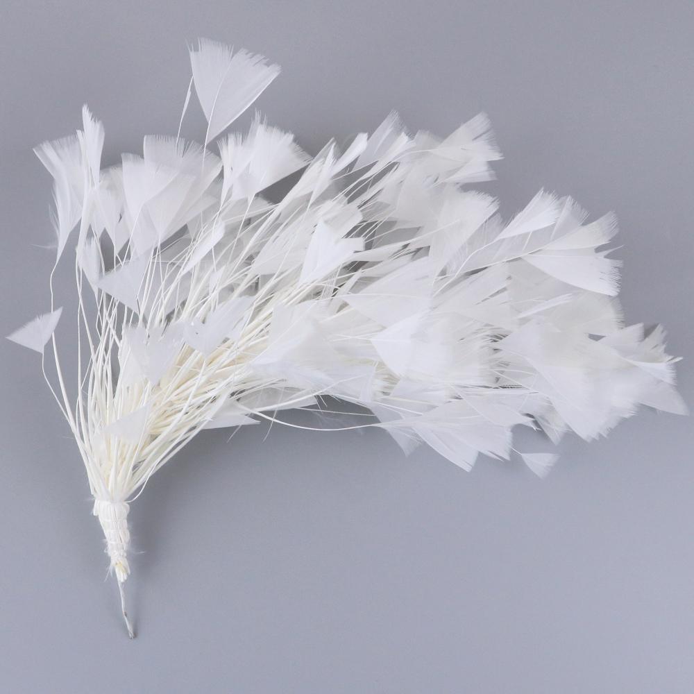 Beautiful 1PCS Roster Goose Turkey Feather Crafts for DIY Feather Headpiece HeadBands for Women 1920's Decoratiev Plumes Flower