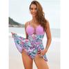 New year's new one-piece skirt swimsuit color block swimsuit multi-color direct supply