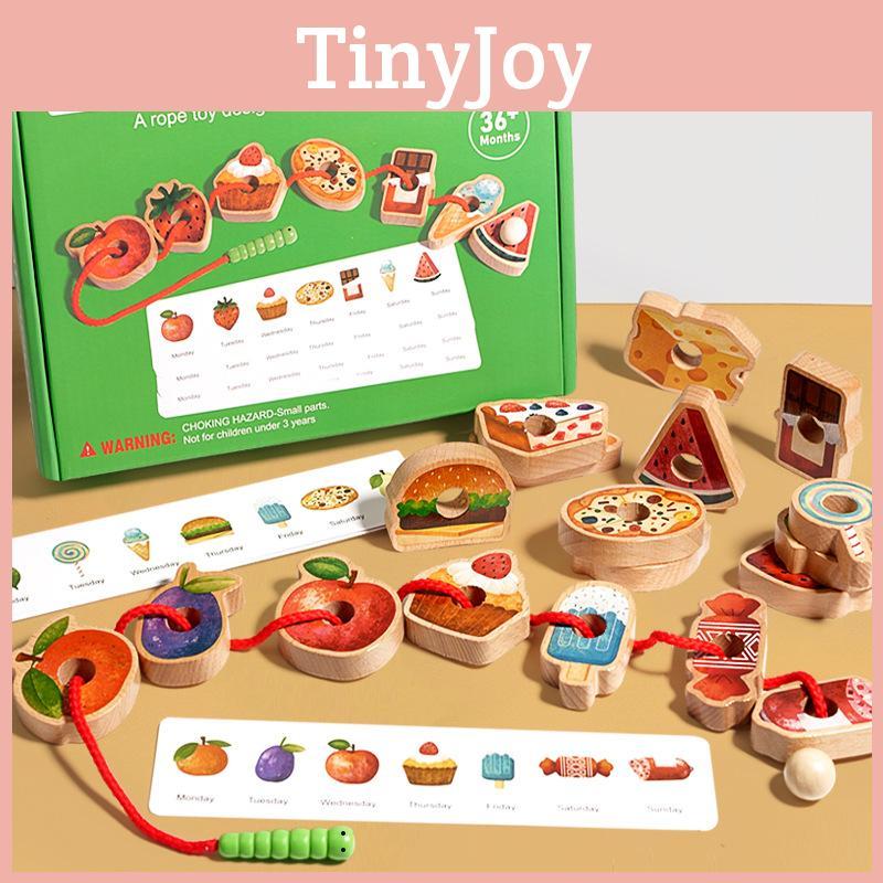 Learning Caterpillar Wooden Toy For Kids Cognitive Skills And Recognition Fruit