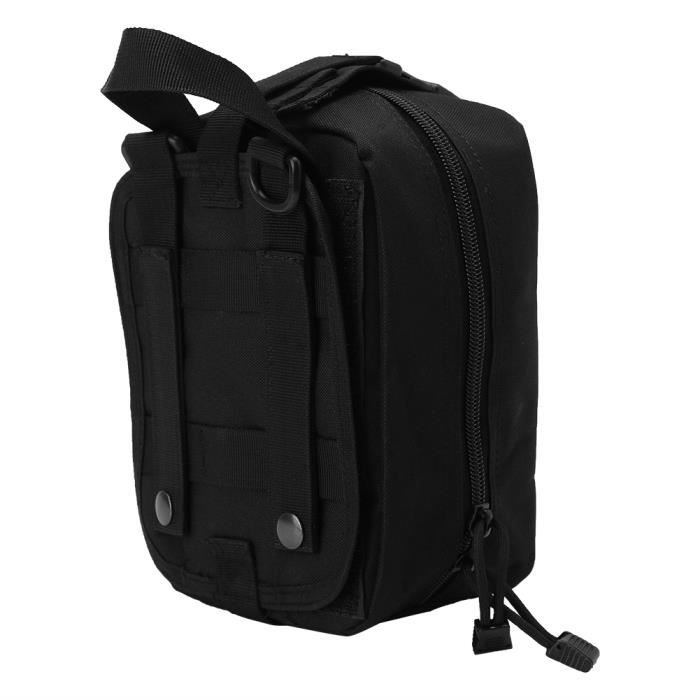 Sac de Premiers Secours Trousse d'Urgence de Survie Médical pour Voyages Camping Voiture Maison Extérieurs, Noir