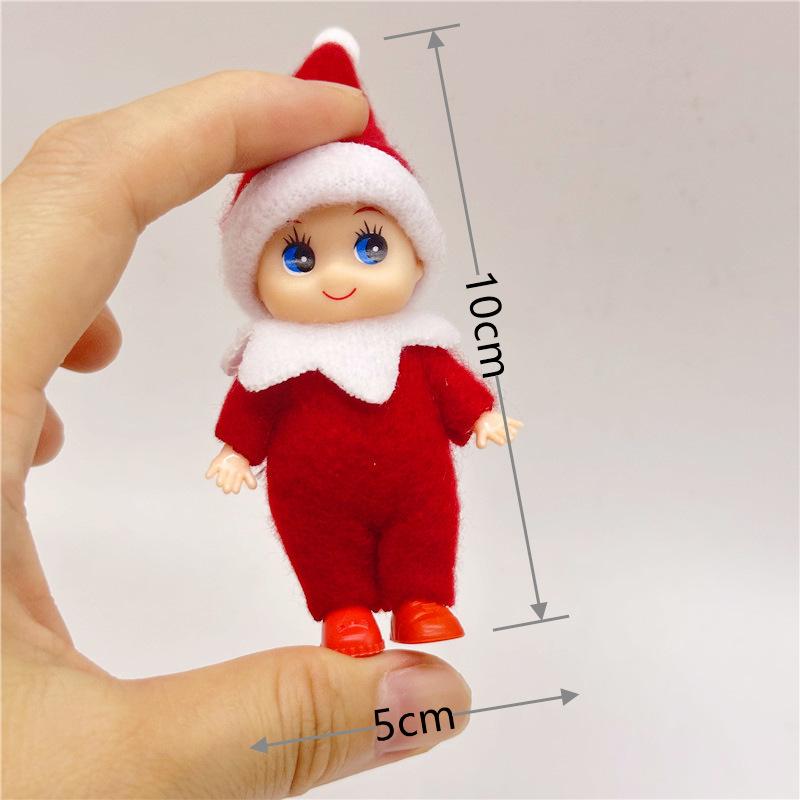Christmas Mini Baby Elf Dolls Todder Elves Shining Kindness Craft Toddler Doll Toy Shelf Decoration Tiny Gift For Girls Kids