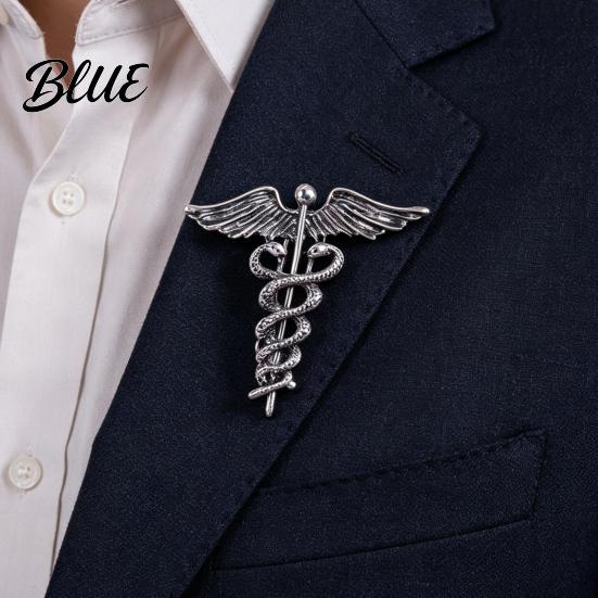 Sweater Brooch Pin Angel Wing Entwined Snake Brooch Vintage Alloy Lapel Collar Pin Suit Accessory Men Women Jewelry Accessories for Dress Coat Scarf