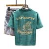 American Short-Sleeved T-Shirt Men'S Trendy Brand Fashion Retro Half-Sleeved Thin Casual Versatile Top