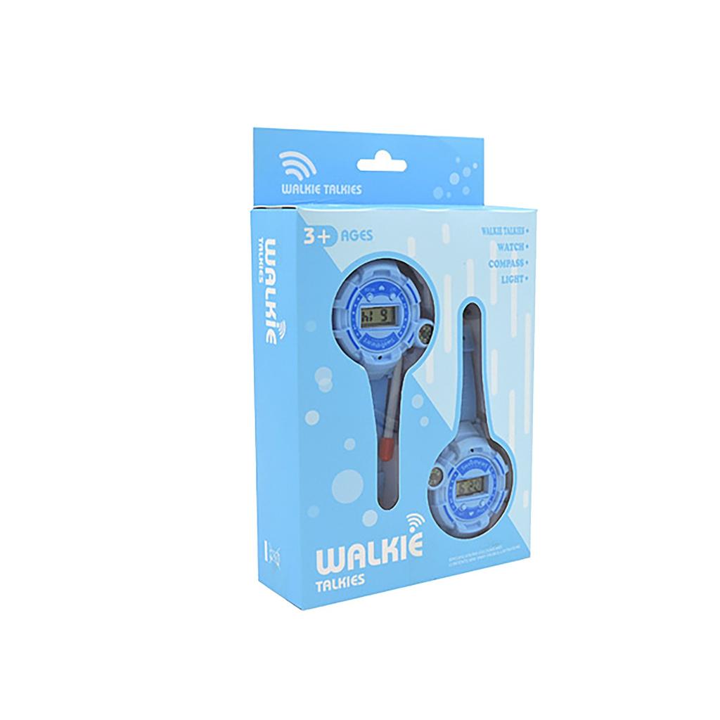1წყვილი საათი უსადენო Walkie Talkie მრავალფუნქციური USB დამუხტვის საათი