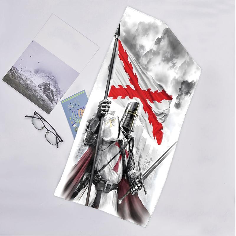 Cross Templars Knight Fashion Beach Towel: Ideal for Summer Adventures Soft, absorbent and quick drying suitable for swimming and bathing
