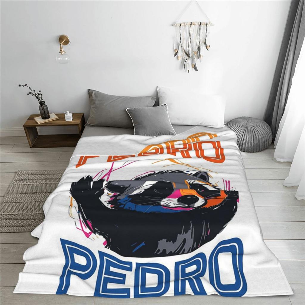 Pedro Pe Raccoon Blankets Soft Warm Flannel Throw Blanket Cover for Bed Living room Picnic Travel Home Couch