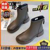 British Style Retro Martin Boots Women's Autumn and Winter 2025 New Rear Zipper Short Boots Versatile Thick-soled Elastic Thin Boots