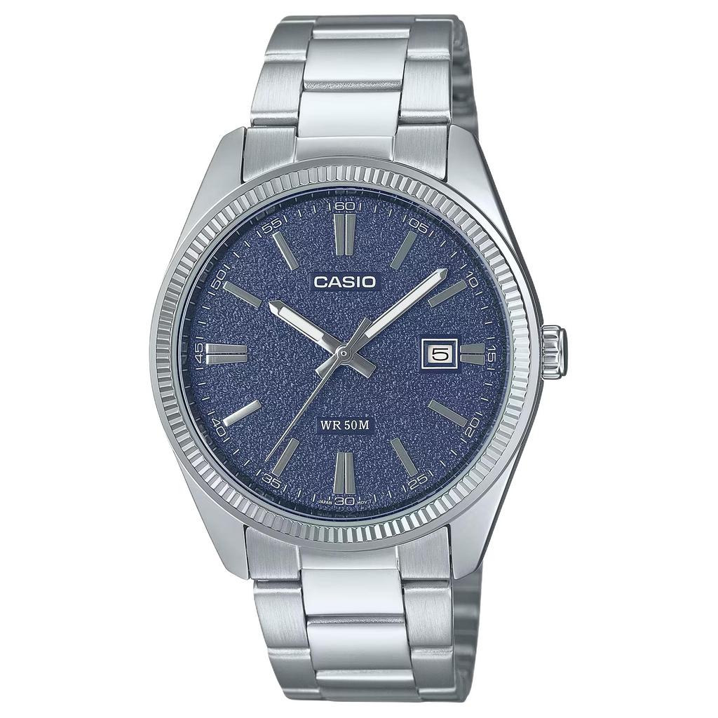 CASIO G SHOCK Quartz Movement Stainless Steel Strap Watch Unisex Blue Dial MTP-1302DA-2A1V