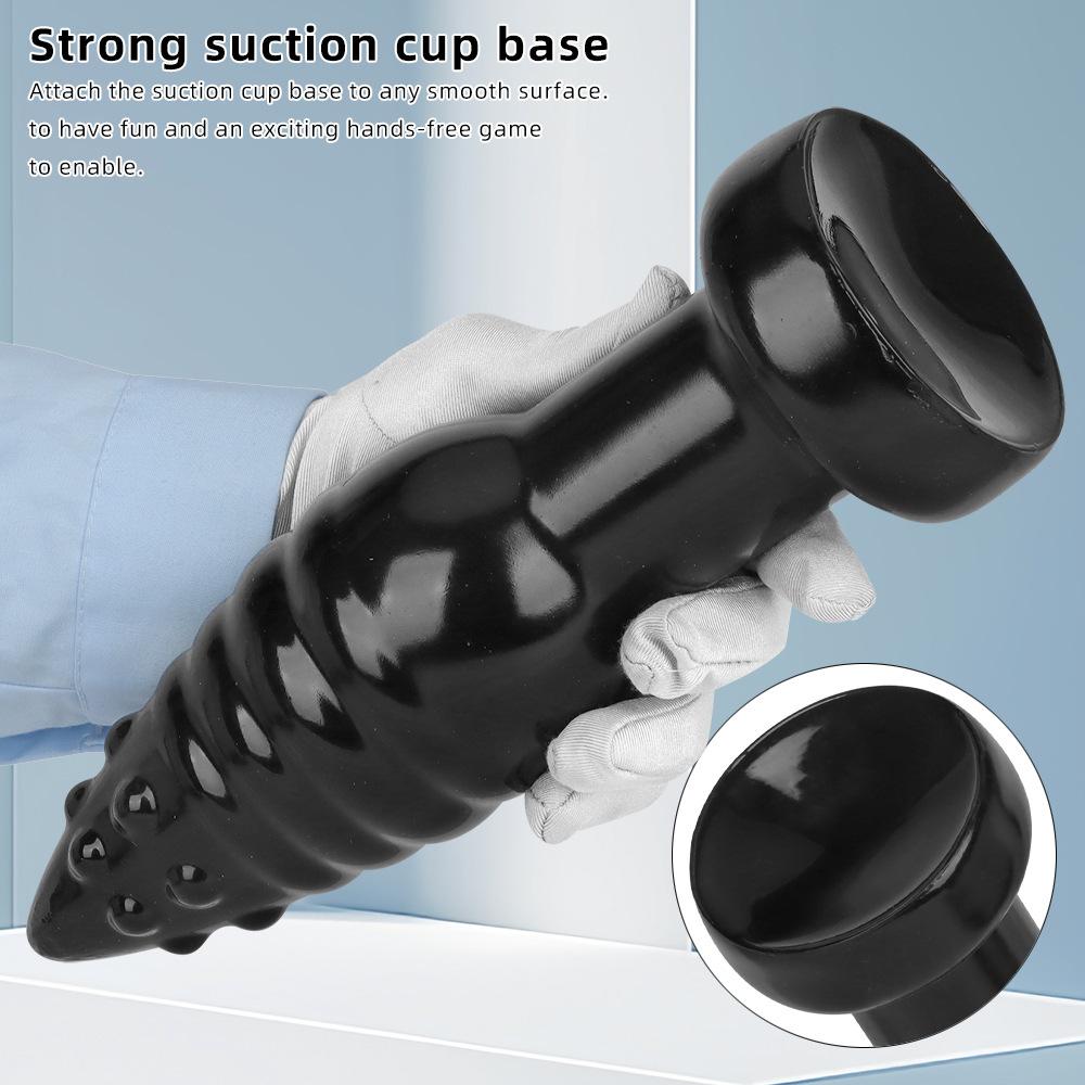 Extra Large Pointed Anal Plug with Suction Cup Thick Anal Dilator for Adult Anal Expansion Play Toy