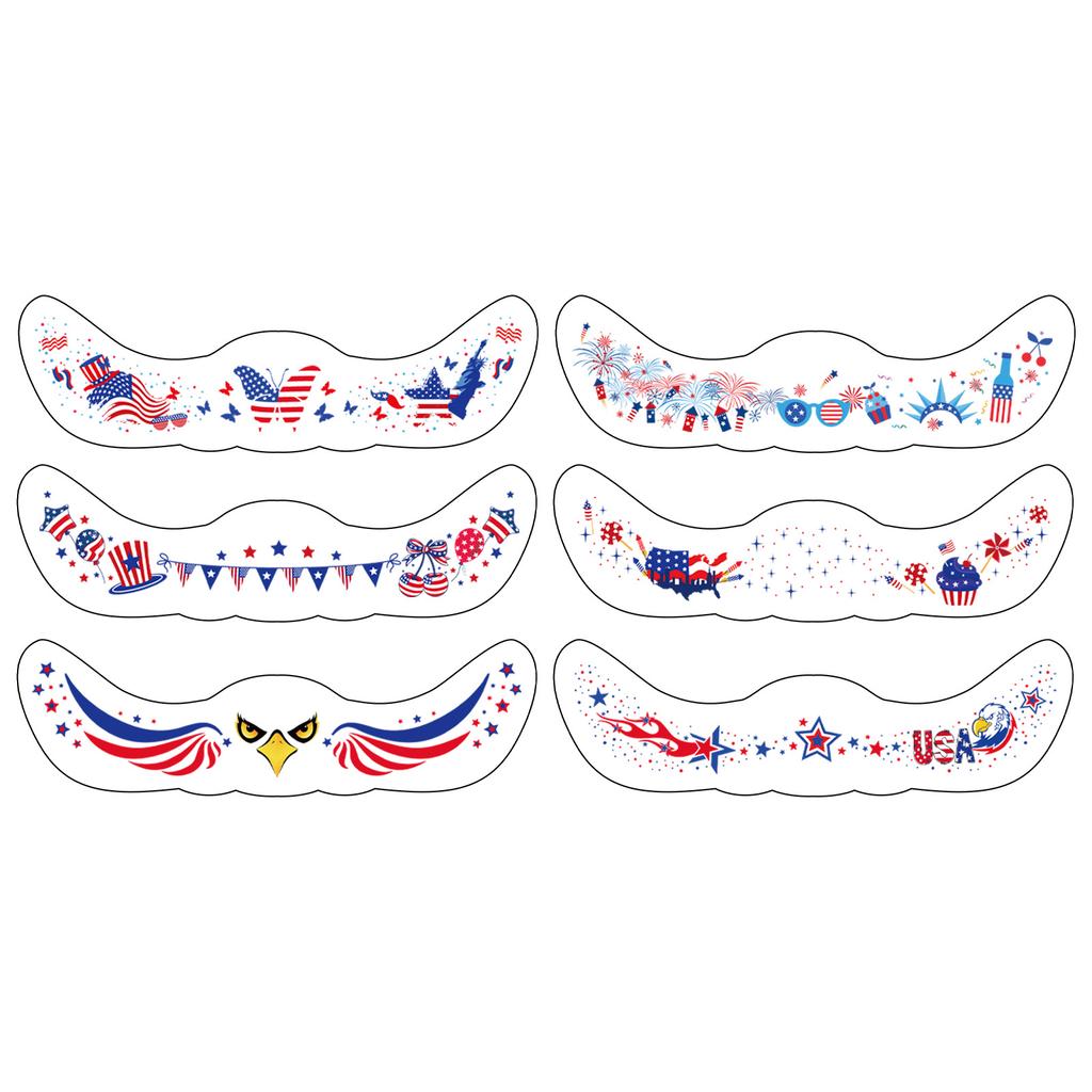 Independence Day Freckles Blush Face Sticker Flag Party Decoration Celebration Flag Tattoo Sticker