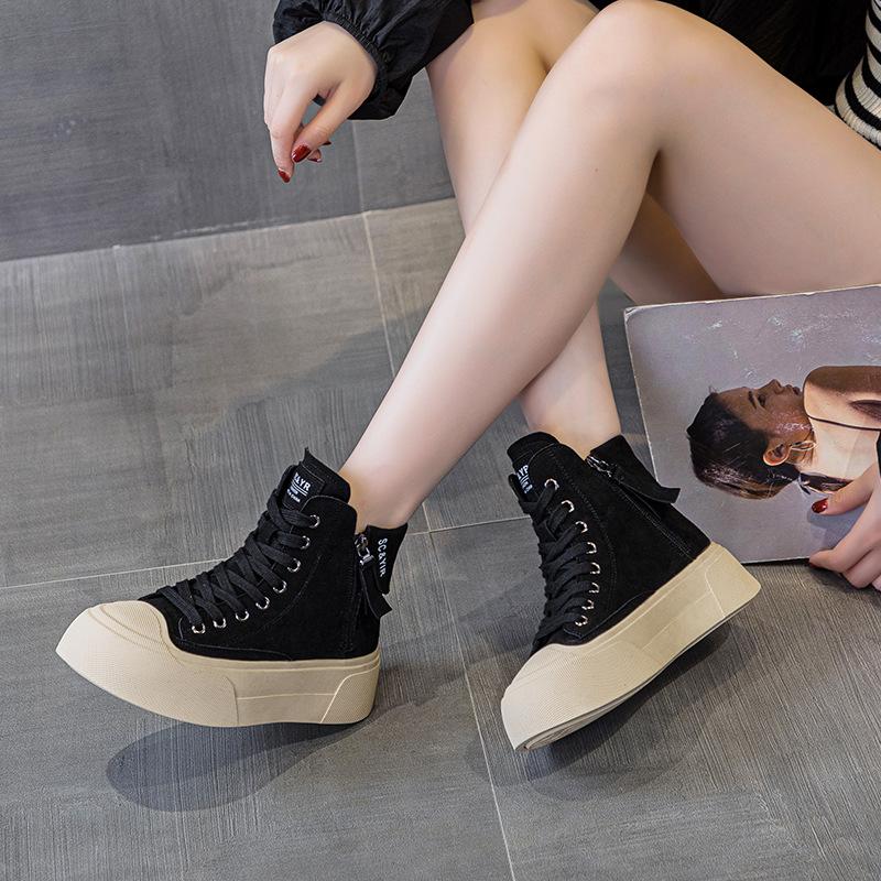 High-top board shoes women's autumn new creative platform casual fashion versatile niche female student casual board shoes