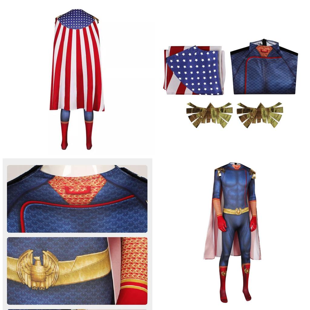 Blue Homelander Cosplay Costume For The Boys Featuring Comfortable Fabric Design