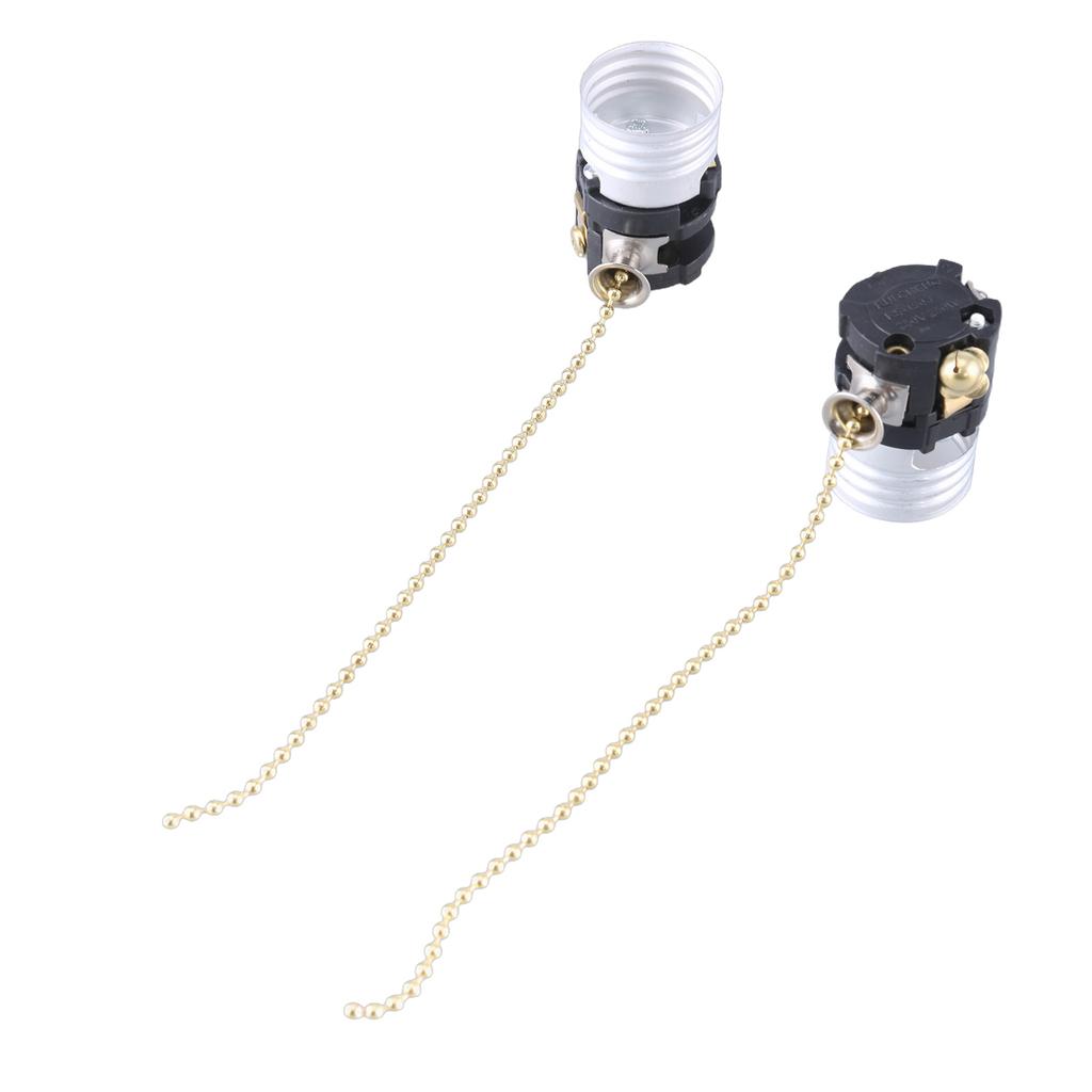 Industrial Bulb Socket Easy To Use Lampe Base Metal Lamp Holders with Pull Chain Light Socket Simple Installation